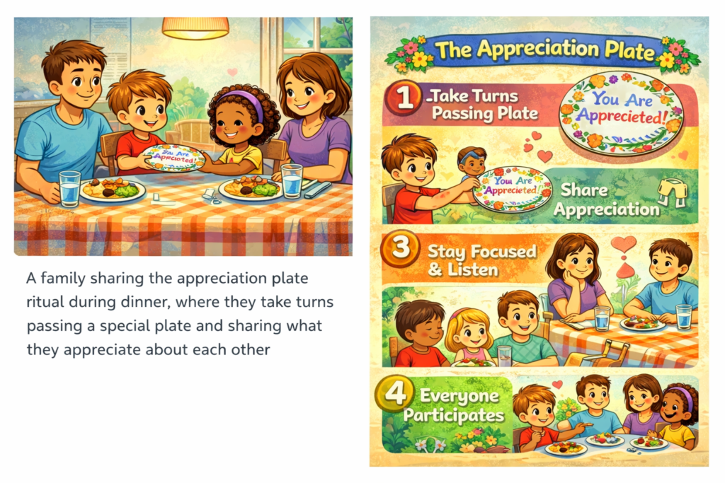 Family appreciation plate - Manners Matter Now